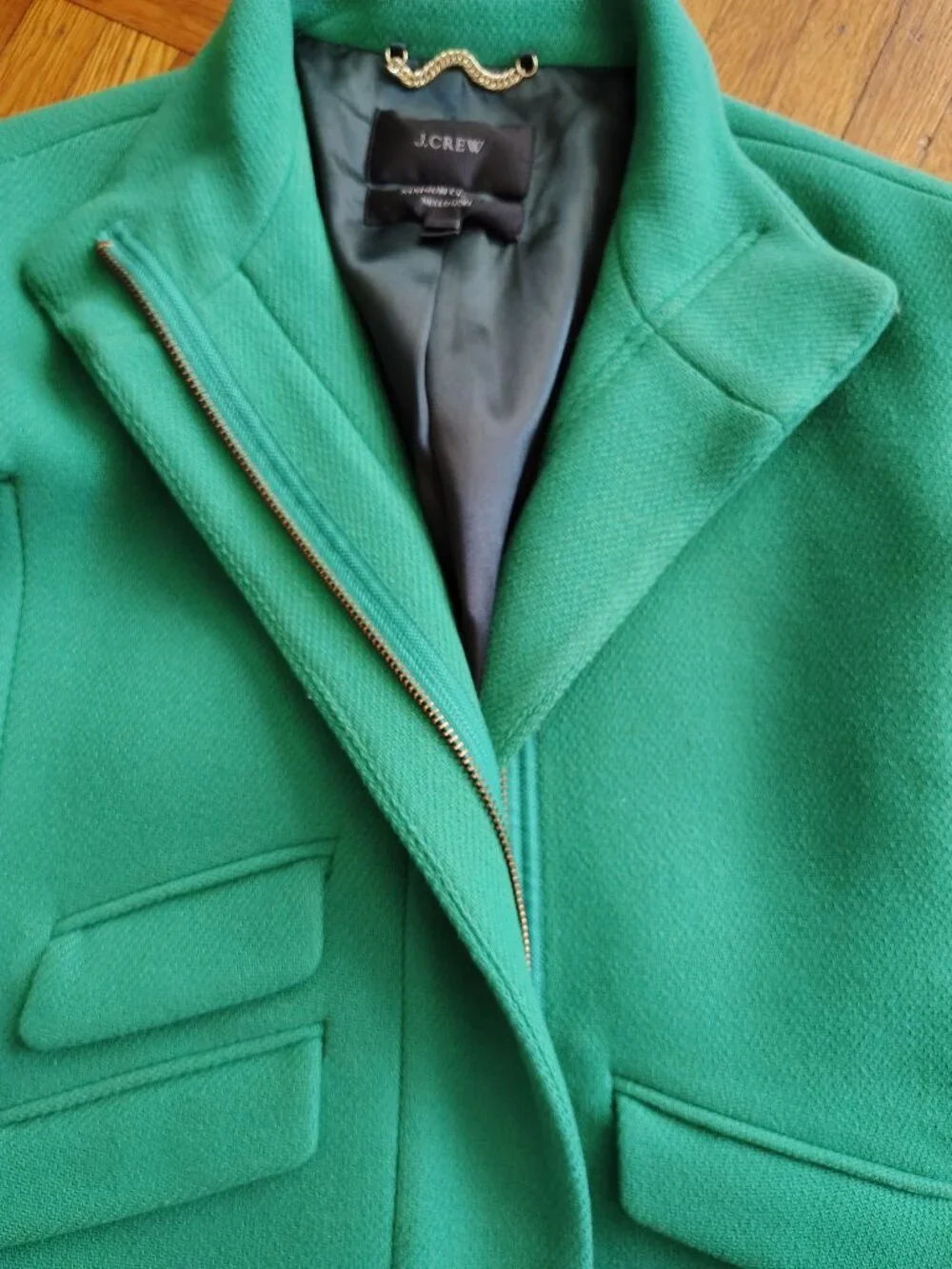 J crew Cocoon Coat 2p 2 petite Italian stadium cloth - Picture 5 of 5